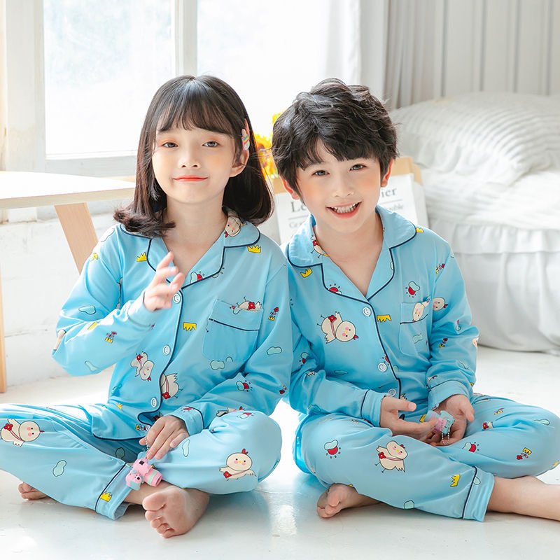 Cute Cartoon Boys And Girls Pajama Set
