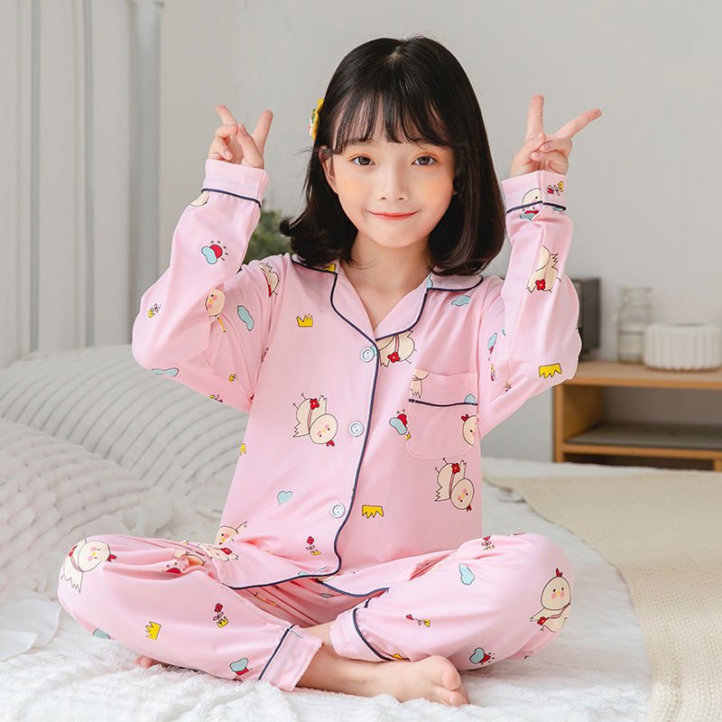 Cute Cartoon Boys And Girls Pajama Set