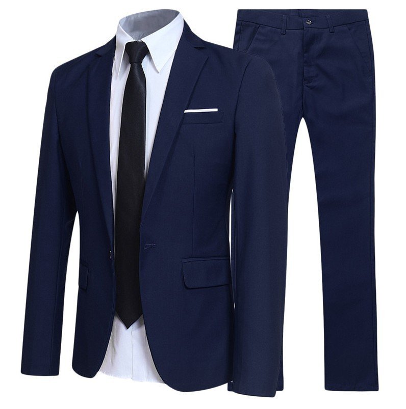 Zazzle Haven 3 Pieces Business Mens Suit Regular Fit Peak Lapel Flat Blazer For Wedding