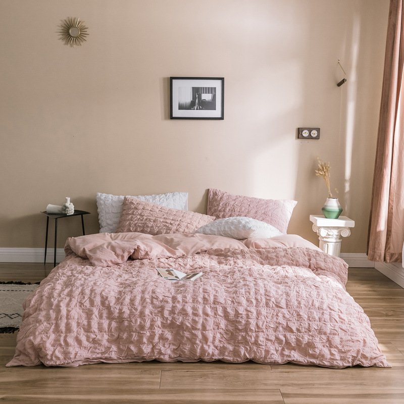 Four-Piece Cotton Bedding Set - Soft, Breathable, and Durable Bed Linens for Ultimate Comfort