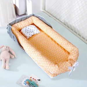 Breathable Cotton Portable Foldable Baby Bed, Baby Crib