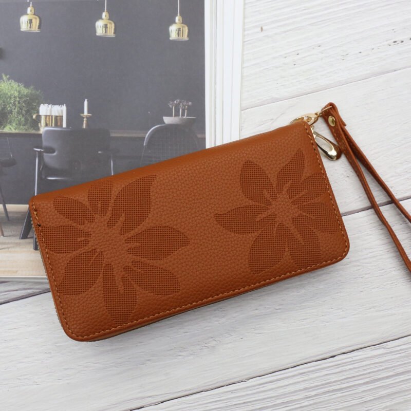 Leather Long Wallet, Women Wallets, Purple Wallet, Leather Carved Wallet, Handmade Long Wallet, Anniversary Gifts For Her, Gifts For Moms