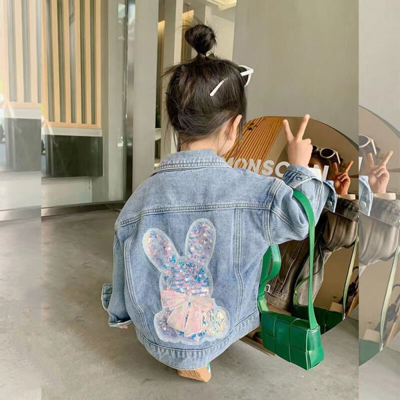 Girls' Denim Jacket | Button-Down Jeans Jacket for Kids