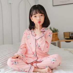 Cute Cartoon Boys And Girls Pajama Set