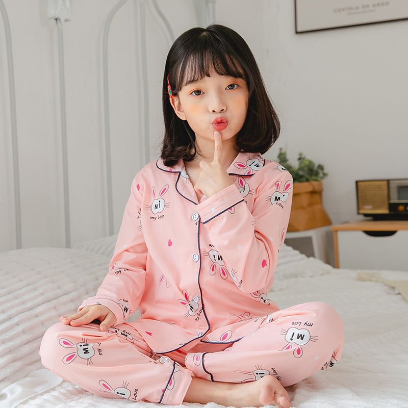 Cute Cartoon Boys And Girls Pajama Set