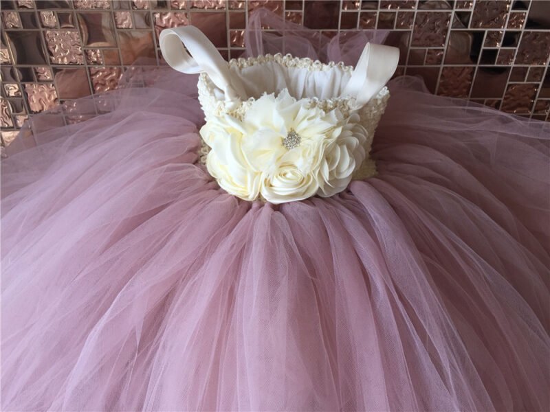 Pearl Rhinestone Candy-Colored Fluffy Dress for Children | Cute and Stylish Kids Dress
