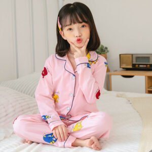 Cute Cartoon Boys And Girls Pajama Set