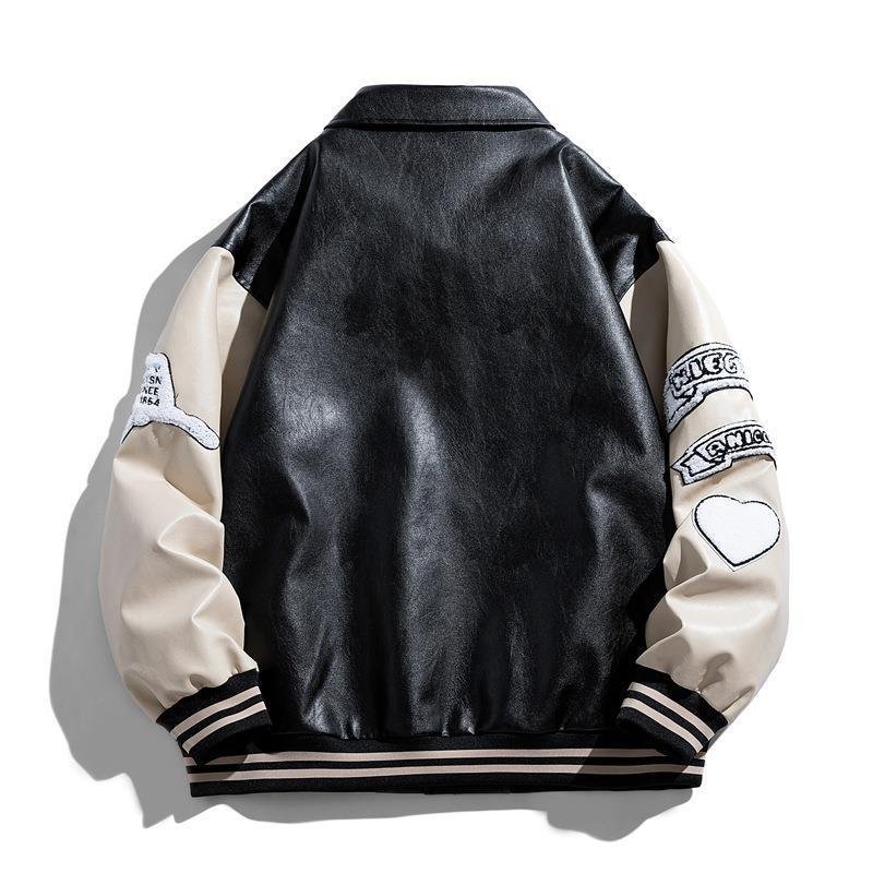 Lapel Leather Jacket for Men |  Stylish Men's Outerwear