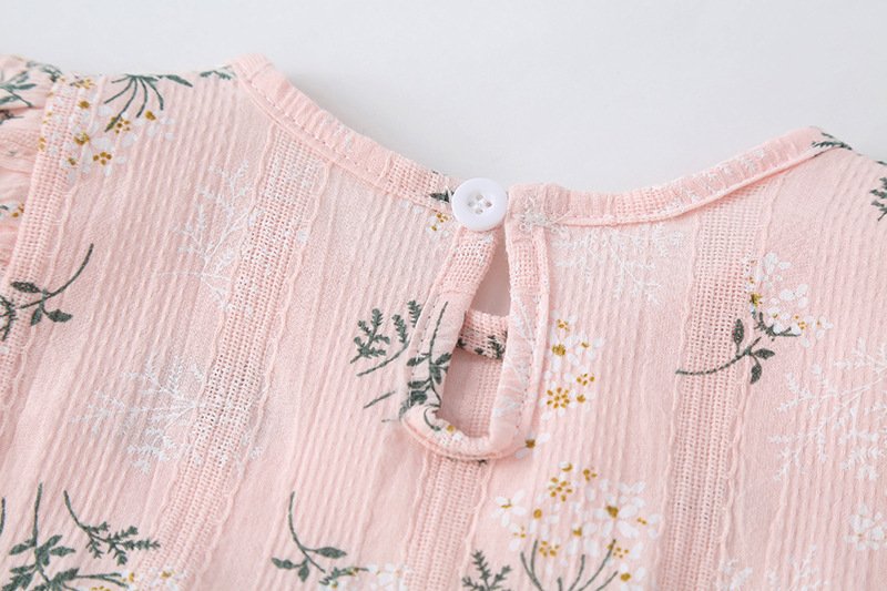 Girl's Flying Sleeve One-Piece Romper | Stylish and Comfortable Suit for Kids