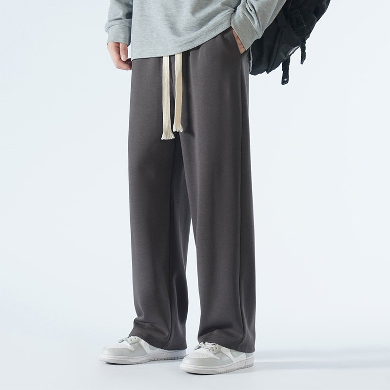 Comfortable men’s straight trousers Wide Leg Sports Straight Trousers - Comfortable and Trendy Athletic Wear