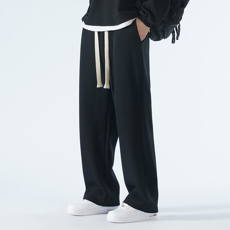 Comfortable men’s straight trousers Wide Leg Sports Straight Trousers - Comfortable and Trendy Athletic Wear