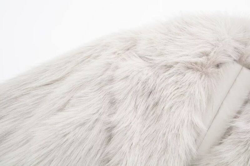 Women’s Mid-Length Faux Fur Jacket, Stylish Winter Coat