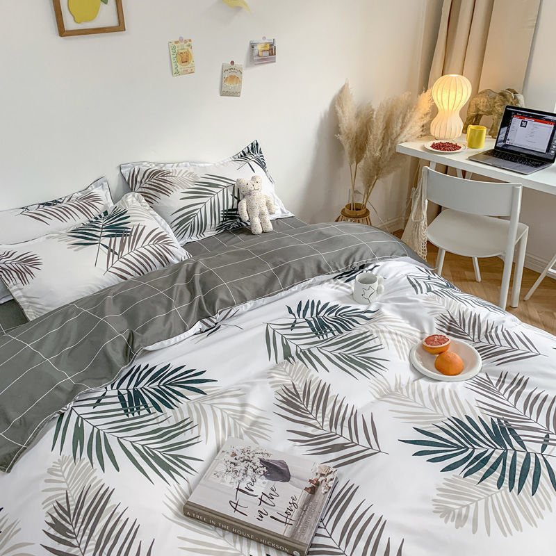 Cute Cartoon Girl Heart Quilt Cover Sheet Double Bed Four-Piece Set - Cozy & Fun Bedding