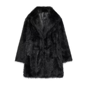 Women’s Mid-Length Faux Fur Jacket, Stylish Winter Coat