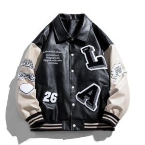 Lapel Leather Jacket for Men |  Stylish Men's Outerwear