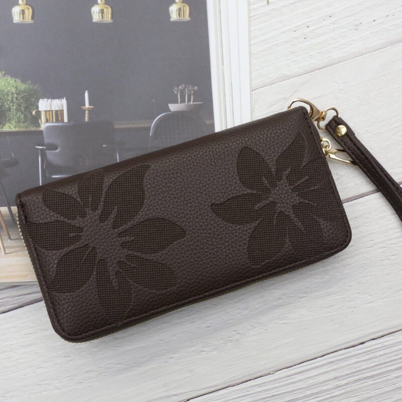 Leather Long Wallet, Women Wallets, Purple Wallet, Leather Carved Wallet, Handmade Long Wallet, Anniversary Gifts For Her, Gifts For Moms