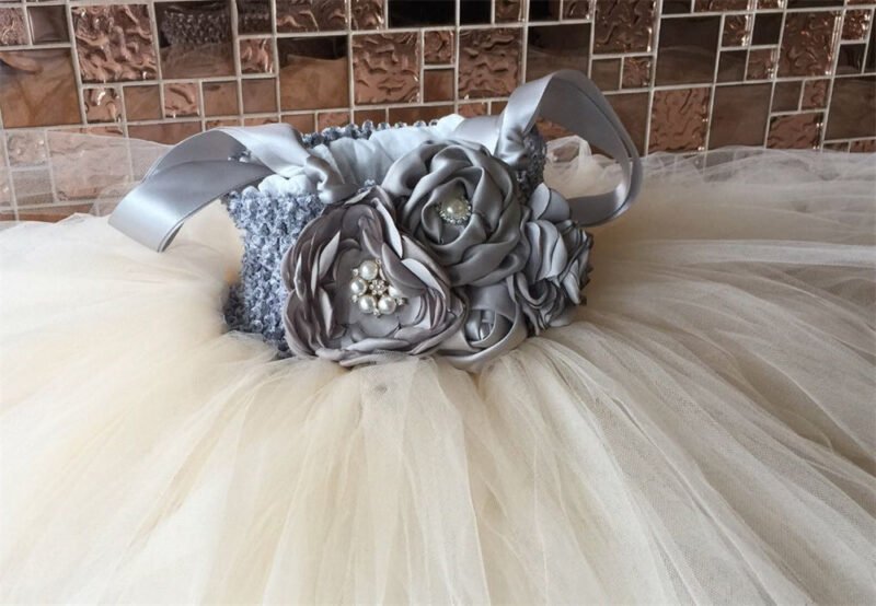 Pearl Rhinestone Candy-Colored Fluffy Dress for Children | Cute and Stylish Kids Dress