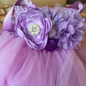 Pearl Rhinestone Candy-Colored Fluffy Dress for Children | Cute and Stylish Kids Dress