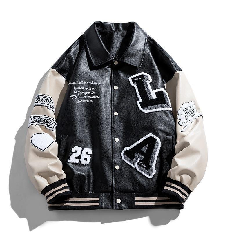 Lapel Leather Jacket for Men |  Stylish Men's Outerwear