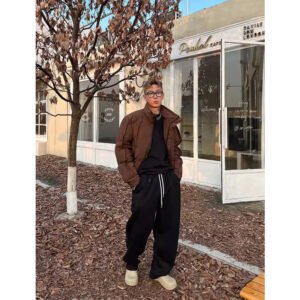 American Retro Casual Sweatpants for Men - Elastic Waist Loose Fit Comfort Wear