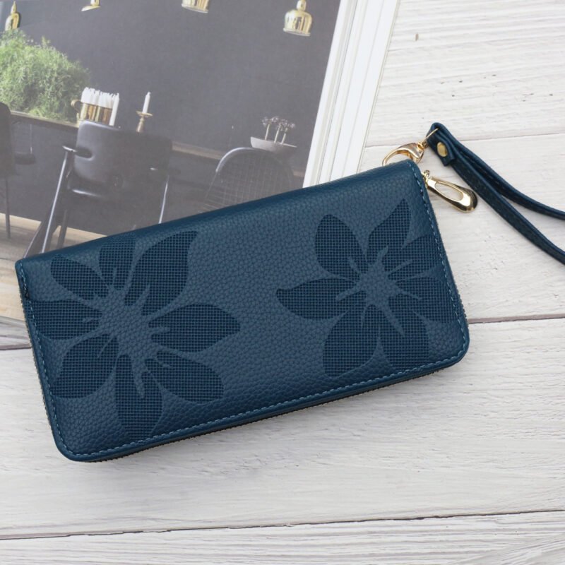 Leather Long Wallet, Women Wallets, Purple Wallet, Leather Carved Wallet, Handmade Long Wallet, Anniversary Gifts For Her, Gifts For Moms