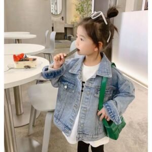 Girls' Denim Jacket | Button-Down Jeans Jacket for Kids