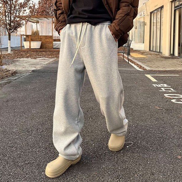 American Retro Casual Sweatpants for Men - Elastic Waist Loose Fit Comfort Wear
