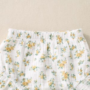 Baby Girl Cute Flowers Sling Half-Length Lace Suit | Adorable Baby Outfit