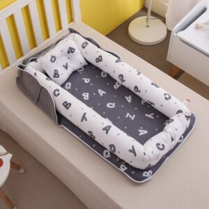 Breathable Cotton Portable Foldable Baby Bed, Baby Crib