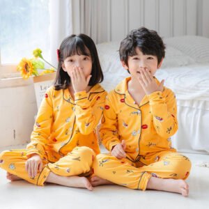 Cute Cartoon Boys And Girls Pajama Set