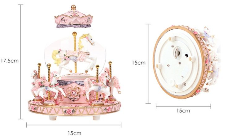 Crystal Music Box Carousel – Creative Valentine's Day Gifts, Unique Romantic Keepsakes