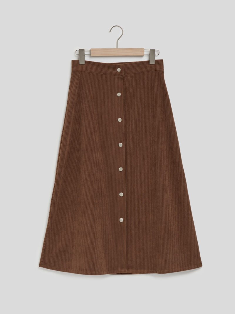 Corduroy High Waist Long Skirt - Stylish and Comfortable