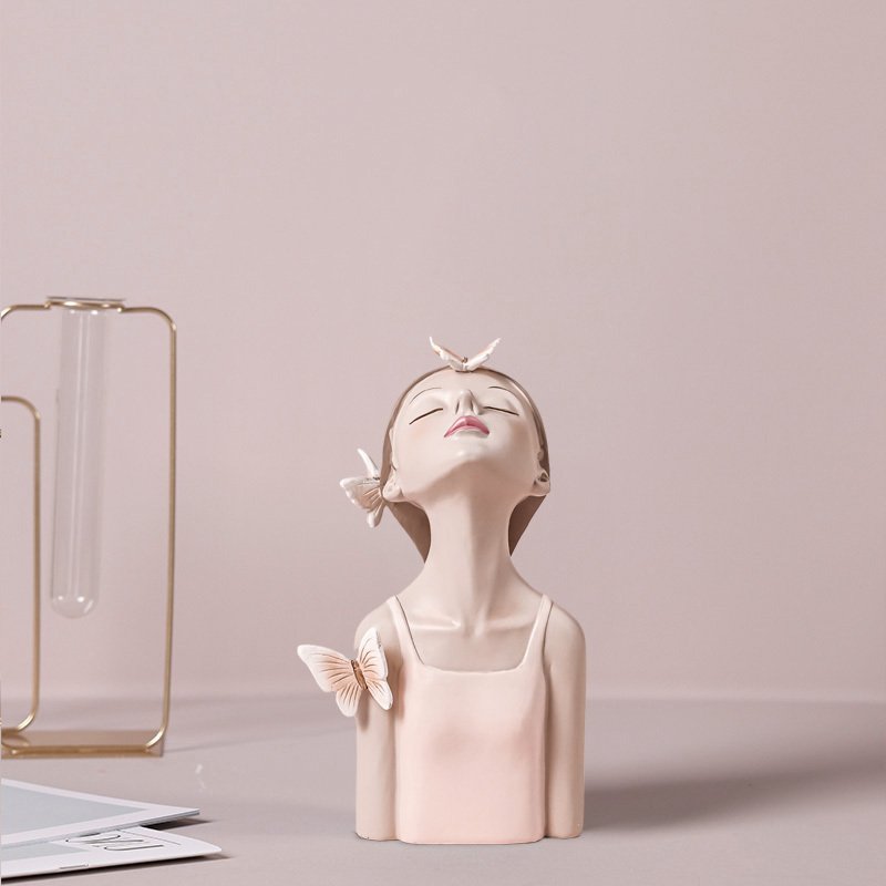 Bubble Girl Resin Ornaments – Nordic Creative Home Decor for Living Room & TV Cabinet, Newly Married & Girls Day Gifts