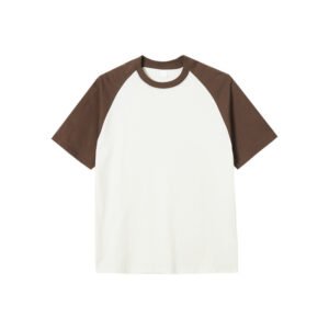 Cotton Contrast Color Short-Sleeved Loose T-shirt – Stylish & Comfortable