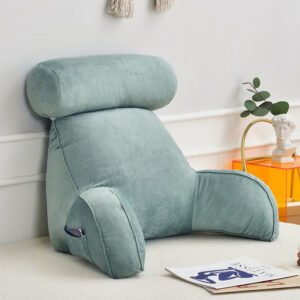 Large Backrest with Arm Neck Pillow – Comfortable Support for Sofa and Bed