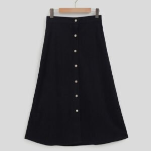 Corduroy High Waist Long Skirt - Stylish and Comfortable
