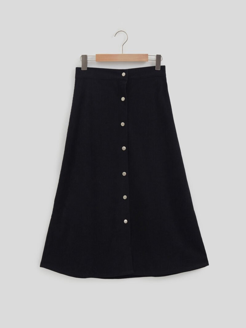 Corduroy High Waist Long Skirt - Stylish and Comfortable