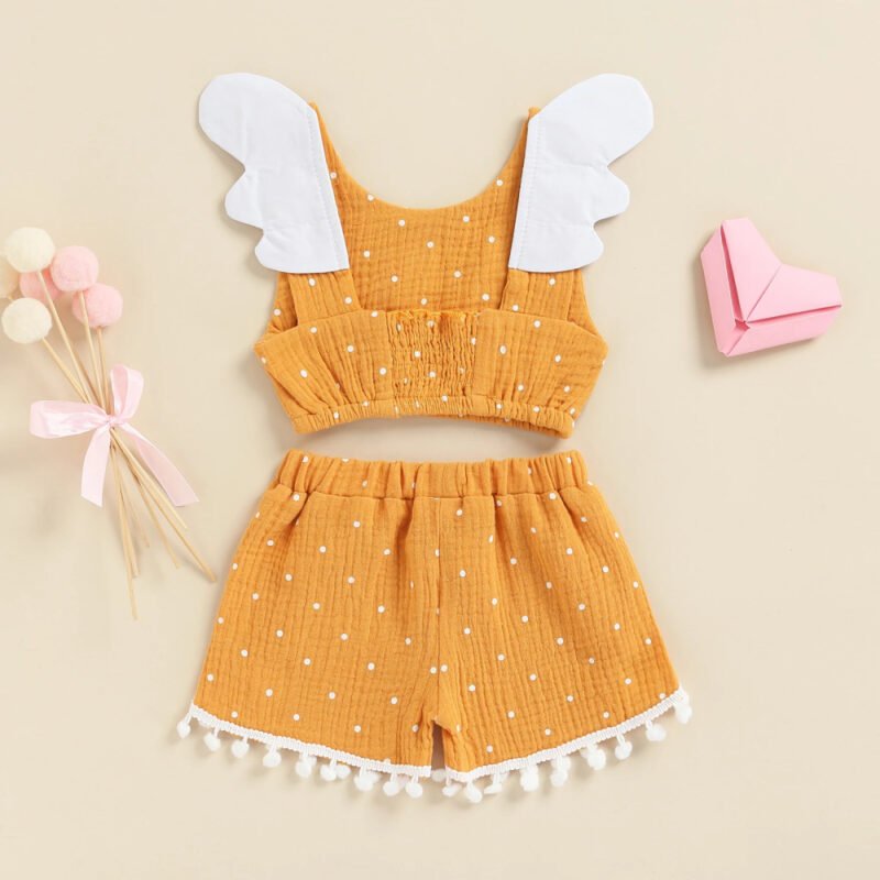 Girls Cotton Linen Polka Dot Style – Cute & Comfortable Children's Clothing
