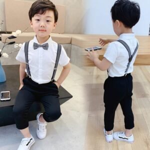 Boy's Performance Overalls & Flower Dress | Stylish Children's Formal Attire