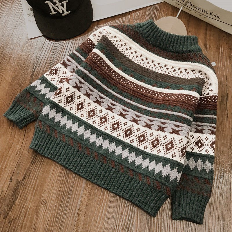 Boy's Thickened Wool Shirt | Baby Sweater for Warmth & Comfort