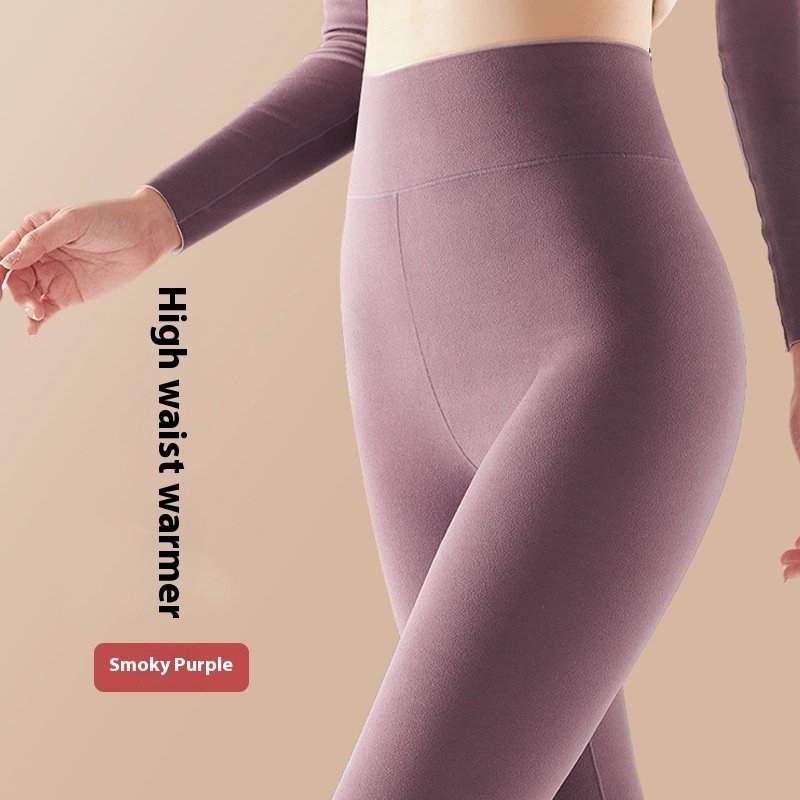 Solid Color High Waist Women's Thermal Pants – Warm & Comfortable