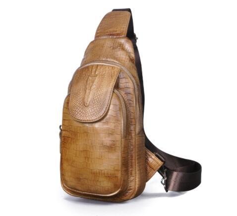 Men's Simple Retro Messenger Bag - First Layer Cowhide Leather