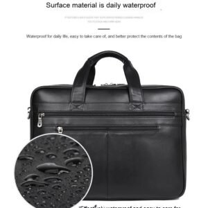 Leather Handbag Briefcase | Napa Leather Comfortable Texture Men's Real-Leather Bag