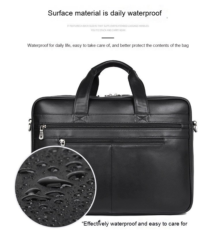 Leather Handbag Briefcase | Napa Leather Comfortable Texture Men's Real-Leather Bag