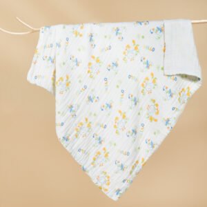 Newborn Baby Printed Pure Cotton Gauze Blanket - Soft & Breathable Swaddle Blanket