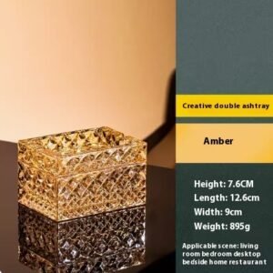 Bohemian Crystal Ashtray – Elegant Gift Idea for Men