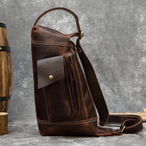 Men's Genuine Leather Backpack - Stylish & Durable Travel Bag