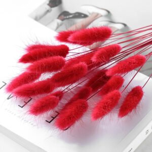 Home Decoration Ornaments – Rabbit Tail Grass Dried Flower Bouquet for Rustic Decor