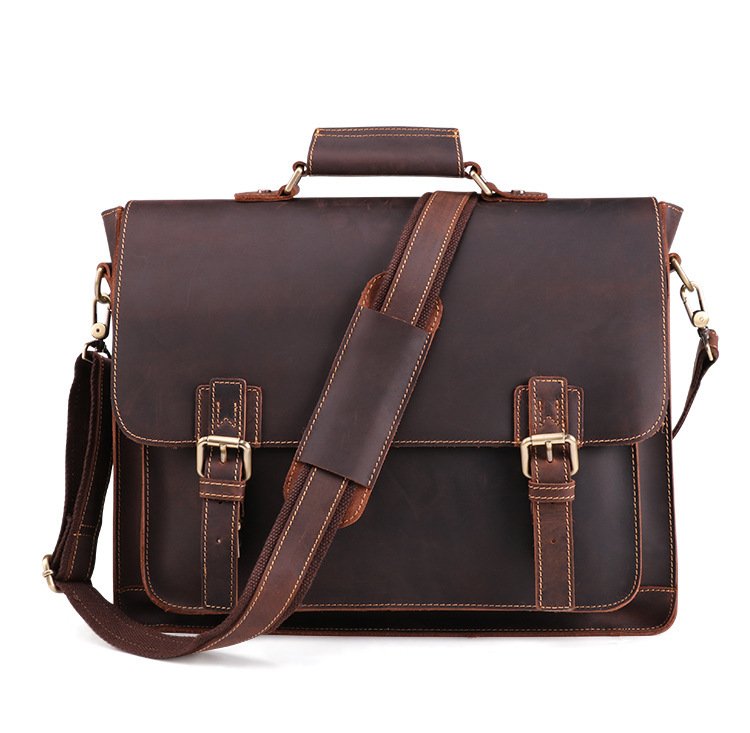 Genuine Leather Men's Business Briefcase | Premium Quality Office Work Bag