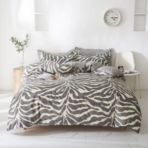 Leopard Print Bed Sheet Set of Four – Stylish and Bold Bedding for Your Bedroom